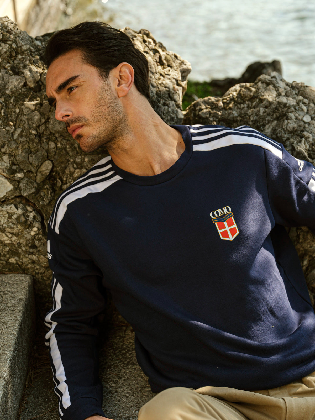 Felpa Girocollo Blu Adidas X Como 1907