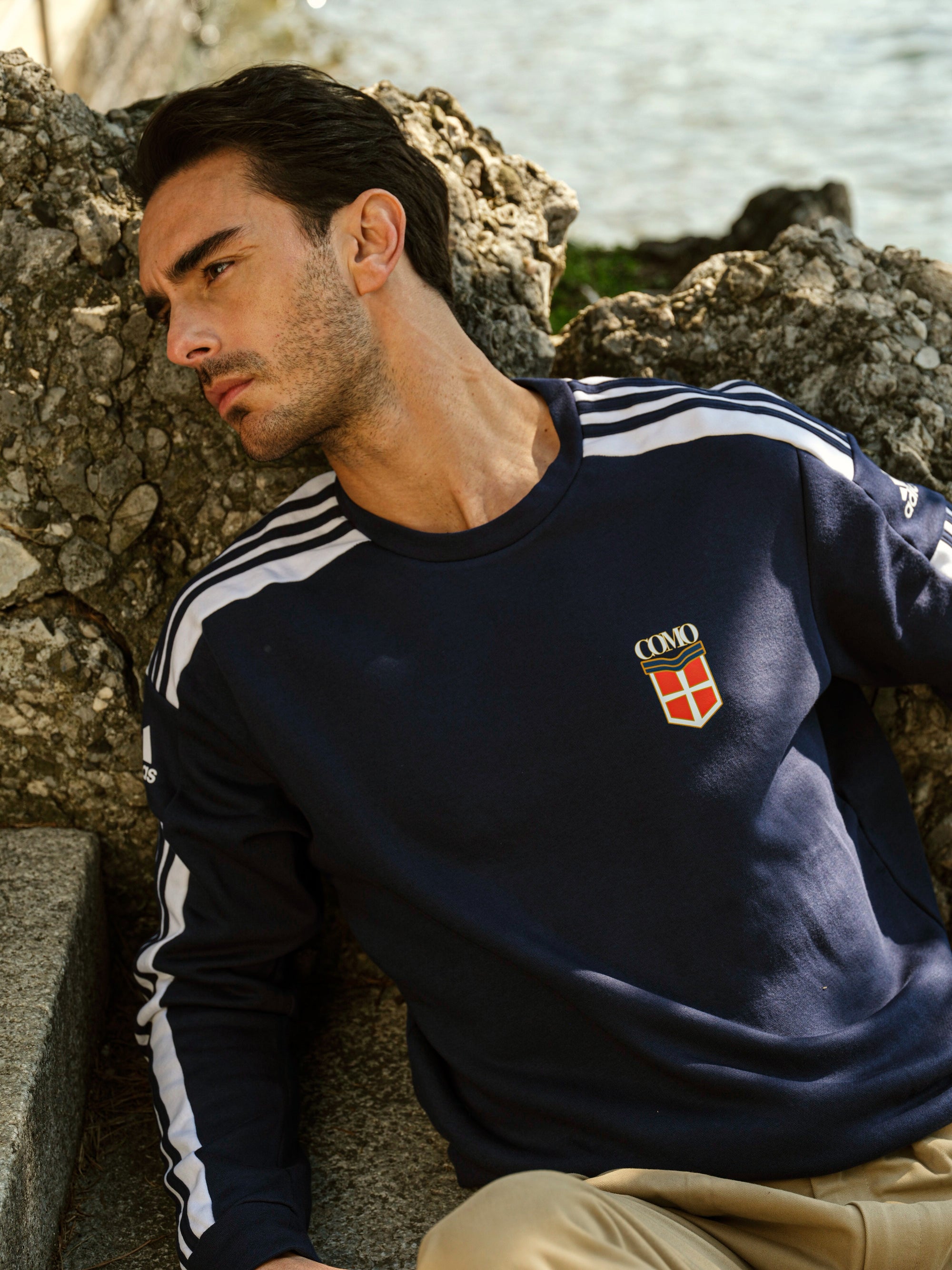 Felpa Girocollo Blu Adidas X Como 1907