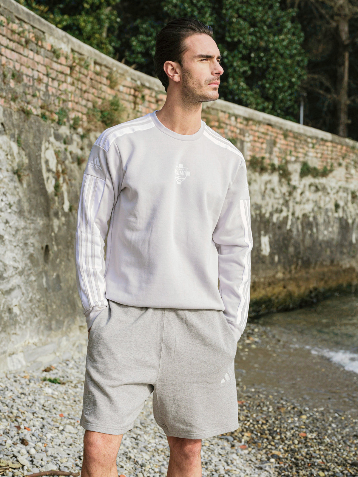 Pantaloncini Della Tuta Grigi Adidas X Como 1907