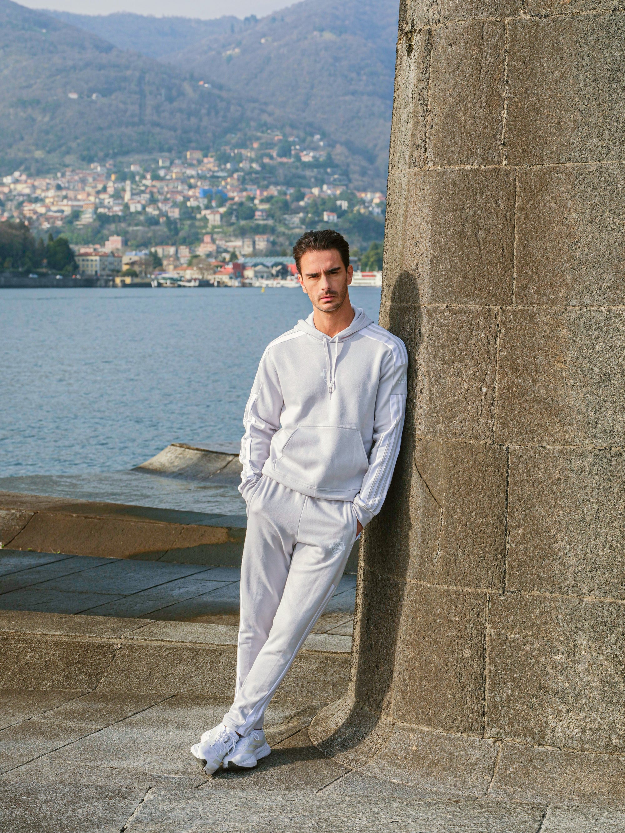Felpa Con Cappuccio Grigia Adidas X Como 1907