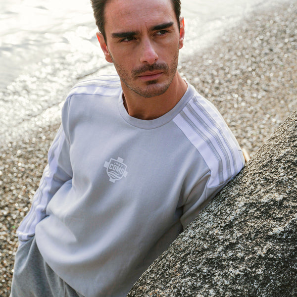 Felpa Crewneck Grigia Logo Adidas X Como 1907