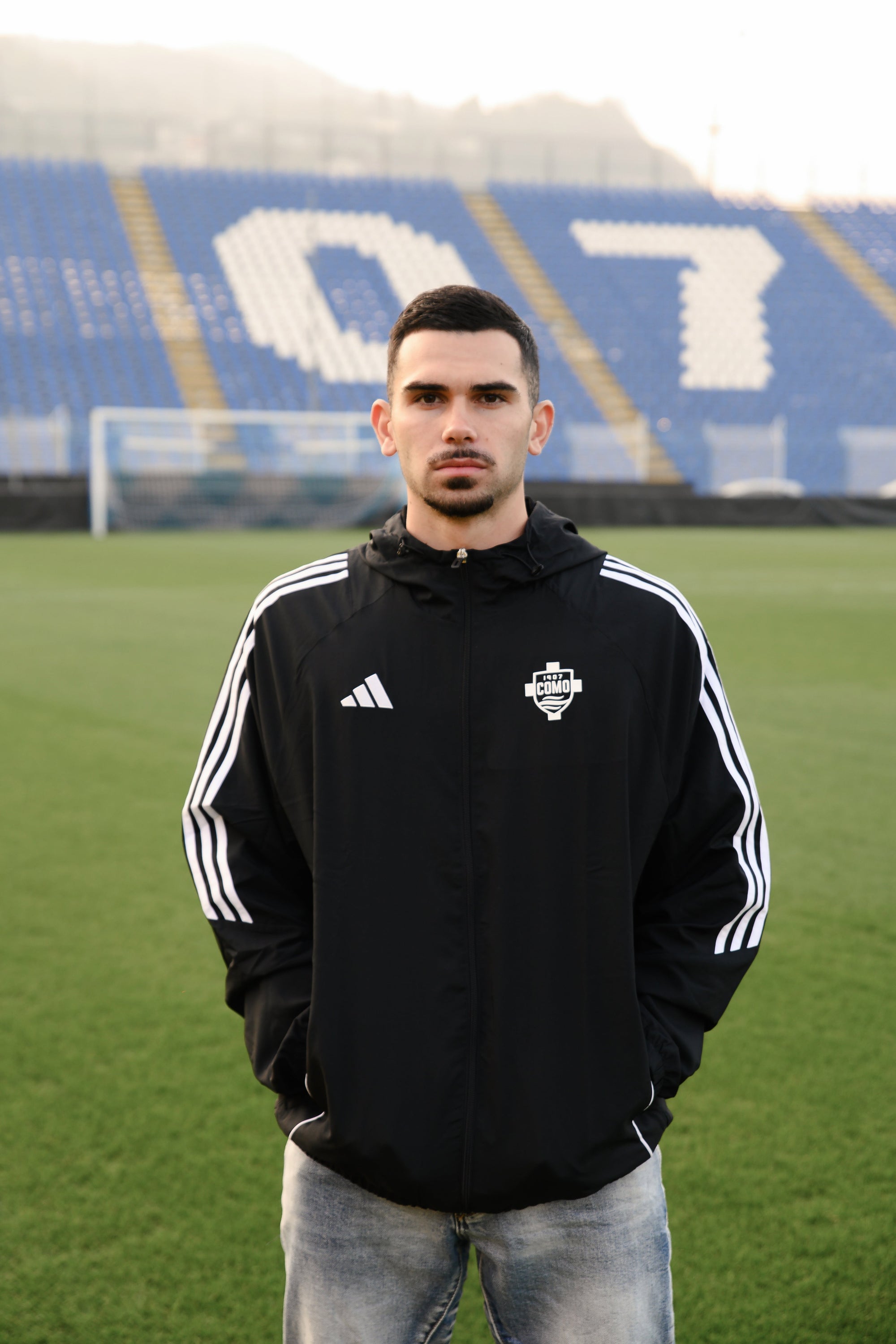 Giacca Antivento Sinigaglia Nera Adidas X Como 1907