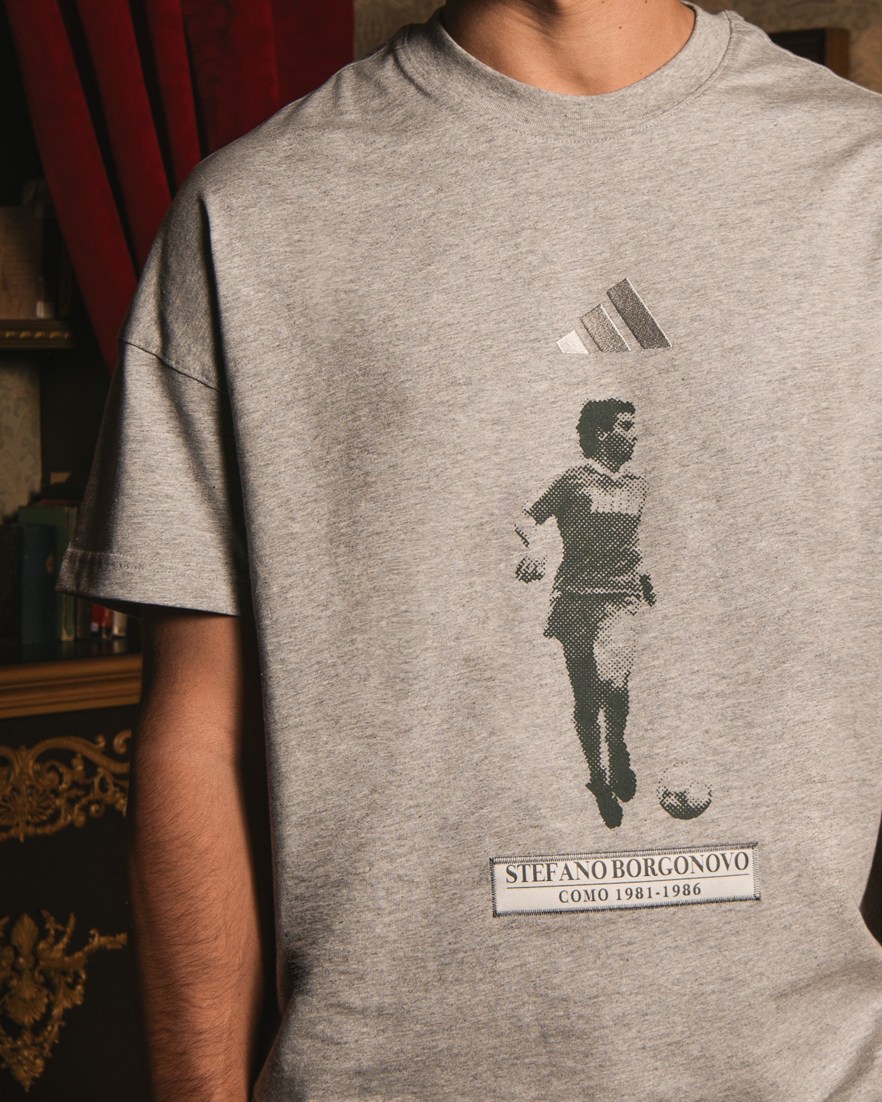 T-shirt Grigia Borgonovo Adidas X Como 1907