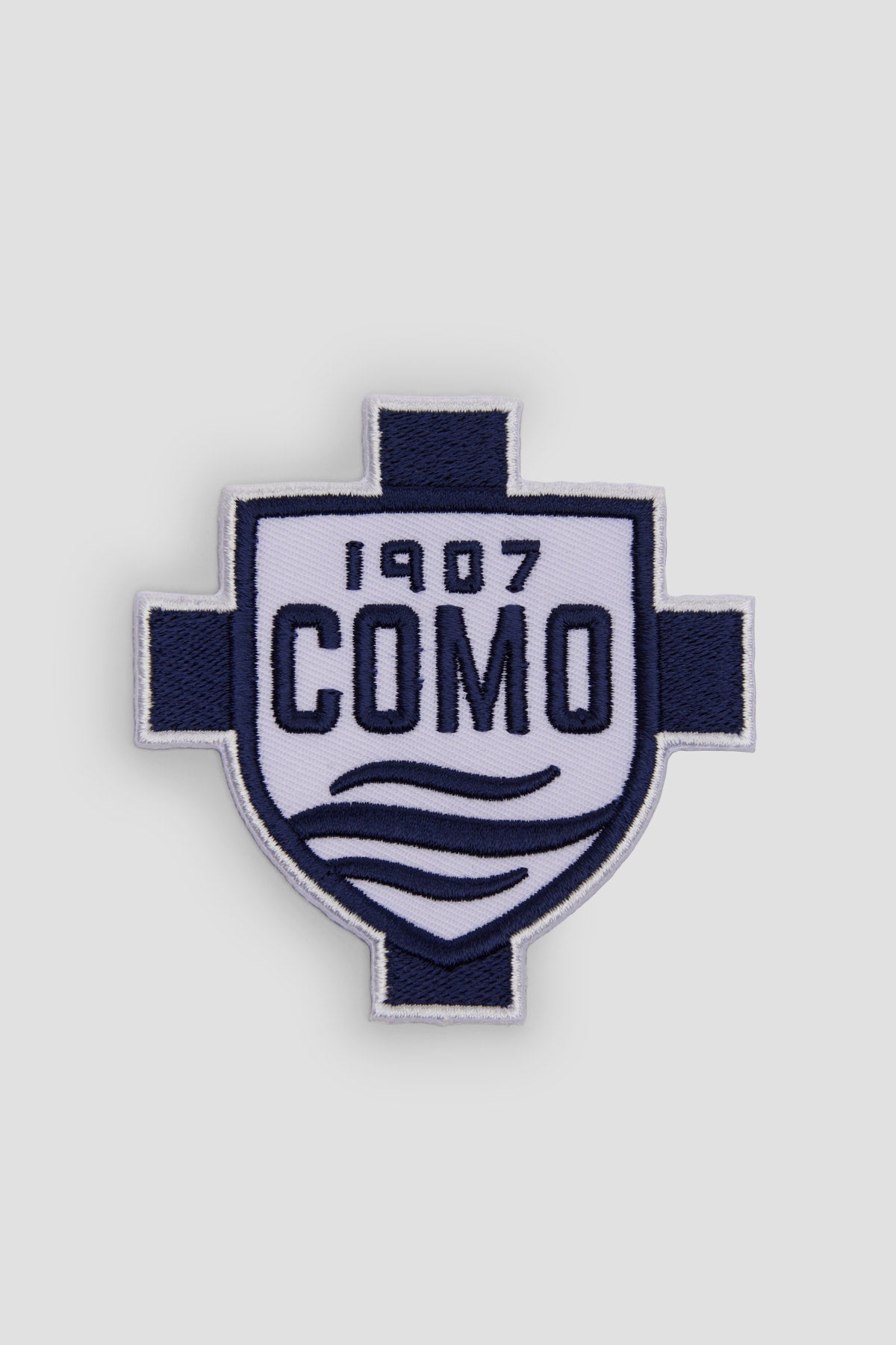 Patch Termoadesiva Con Scudo Blu Navy Como 1907