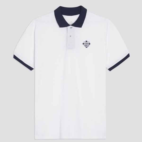 Polo Manica Corta Bianca Navy Como 1907