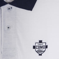 Polo Manica Corta Bianca Navy Como 1907