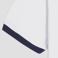 Polo Manica Corta Bianca Navy Como 1907