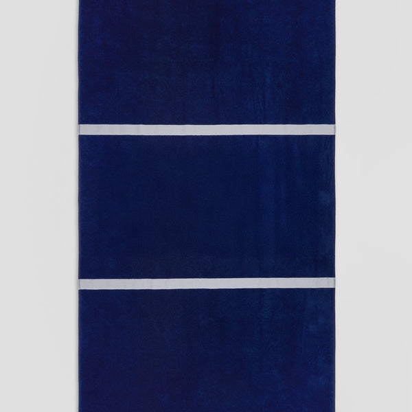 Telo Mare In Spugna Navy Righe Bianche Como 1907