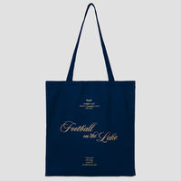 Football on the Lake Tote Bag Navy
