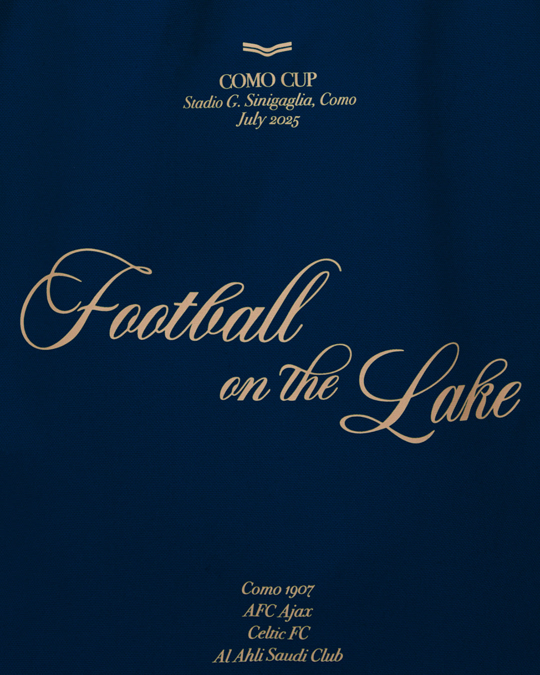 Football on the Lake Tote Bag Navy