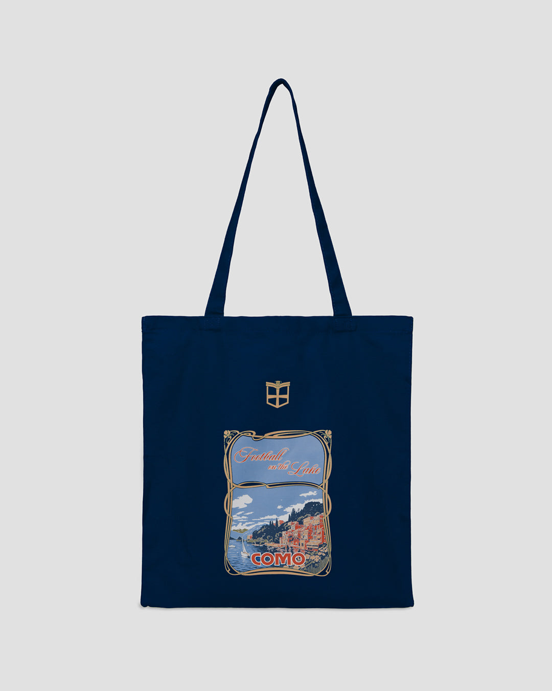 Football on the Lake Tote Bag Navy