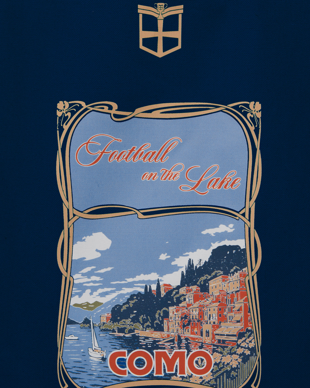 Football on the Lake Tote Bag Navy
