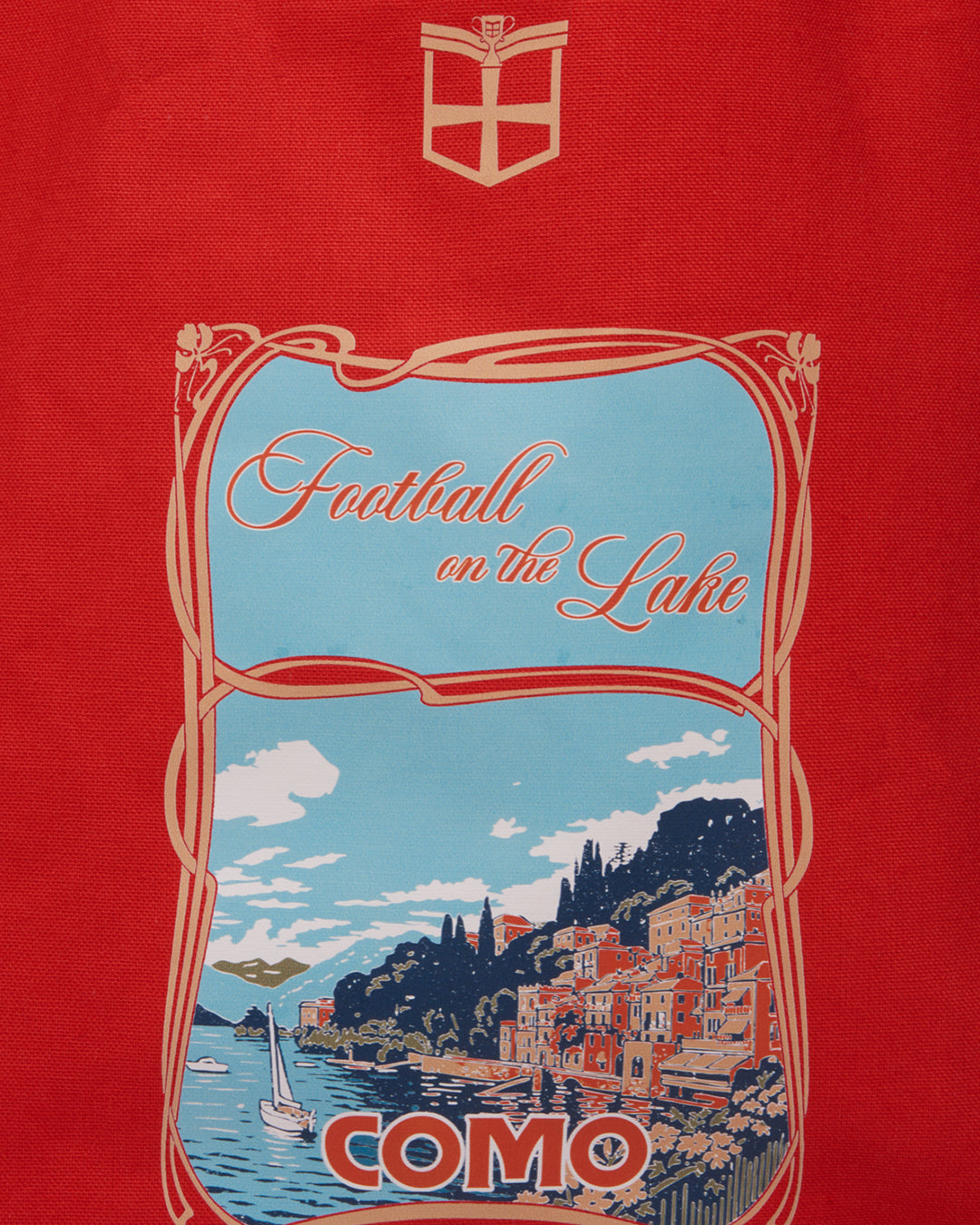 Football on the Lake Tote Bag Rosso