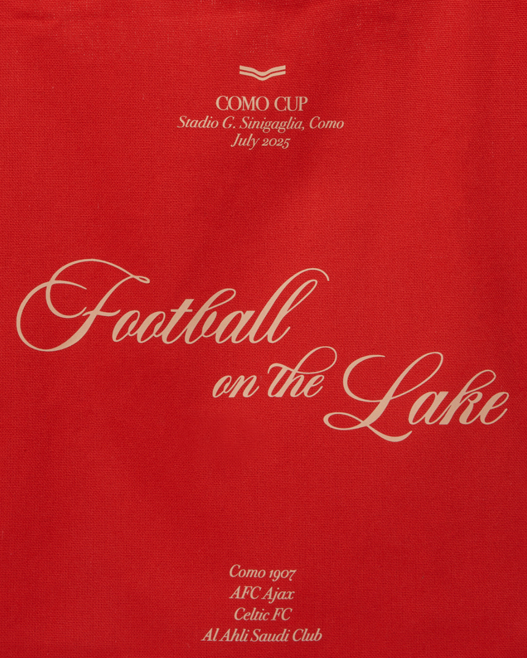 Football on the Lake Tote Bag Rosso