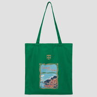 Football on the Lake Tote Bag Verde