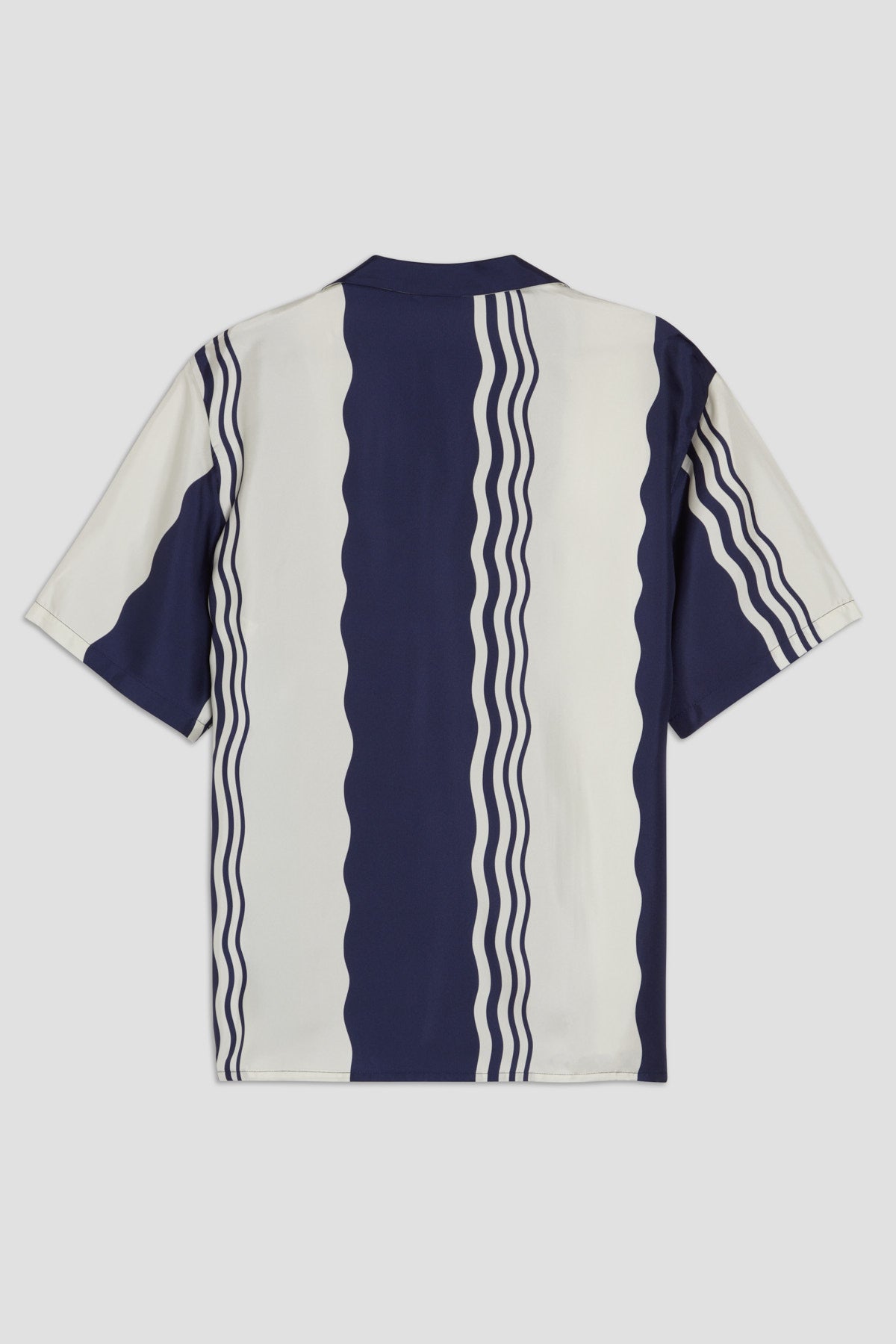 Como Cup Camicia Seta Onde Navy