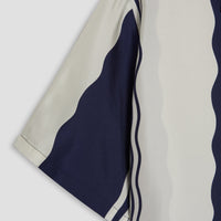 Como Cup Camicia Seta Onde Navy