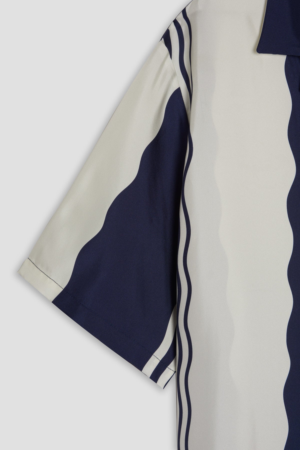 Como Cup Camicia Seta Onde Navy