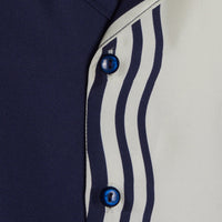 Como Cup Camicia Seta Onde Navy