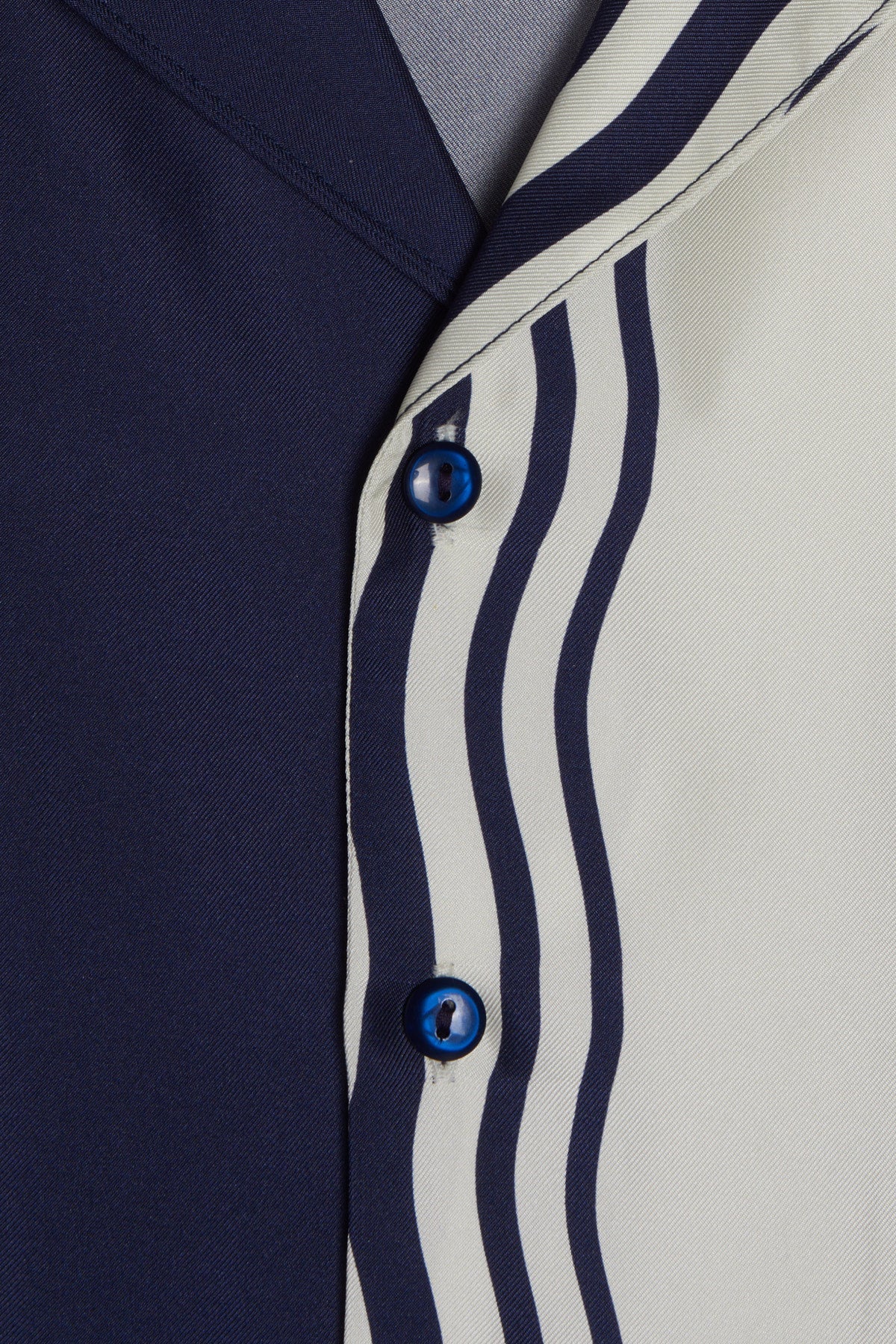 Como Cup Camicia Seta Onde Navy