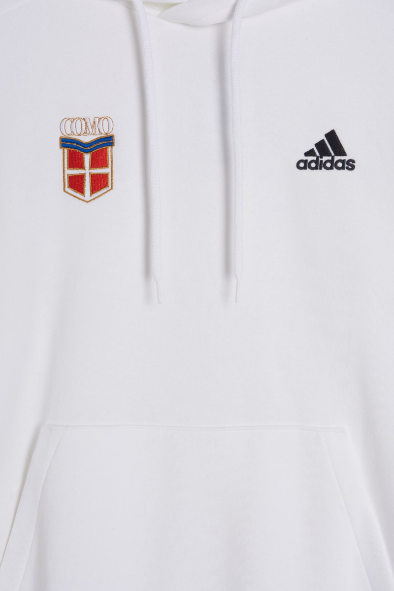 Felpa Bianca Con Cappuccio Crest Adidas X Como 1907