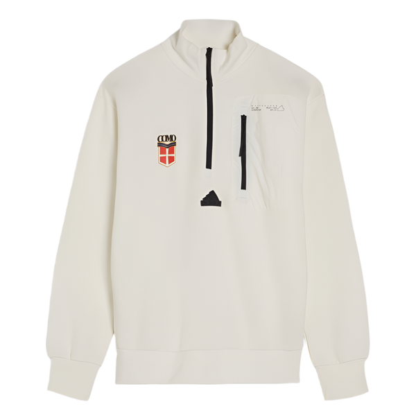Felpa Crema Con Mezza Zip Crest Adidas X Como 1907
