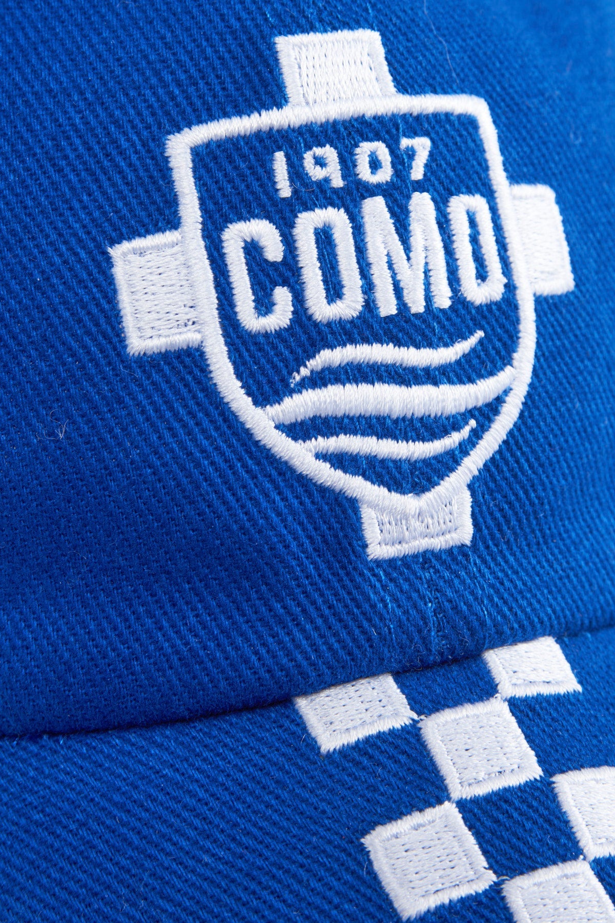 Como 1907 Baseball Cap Scacchi Blu Royal