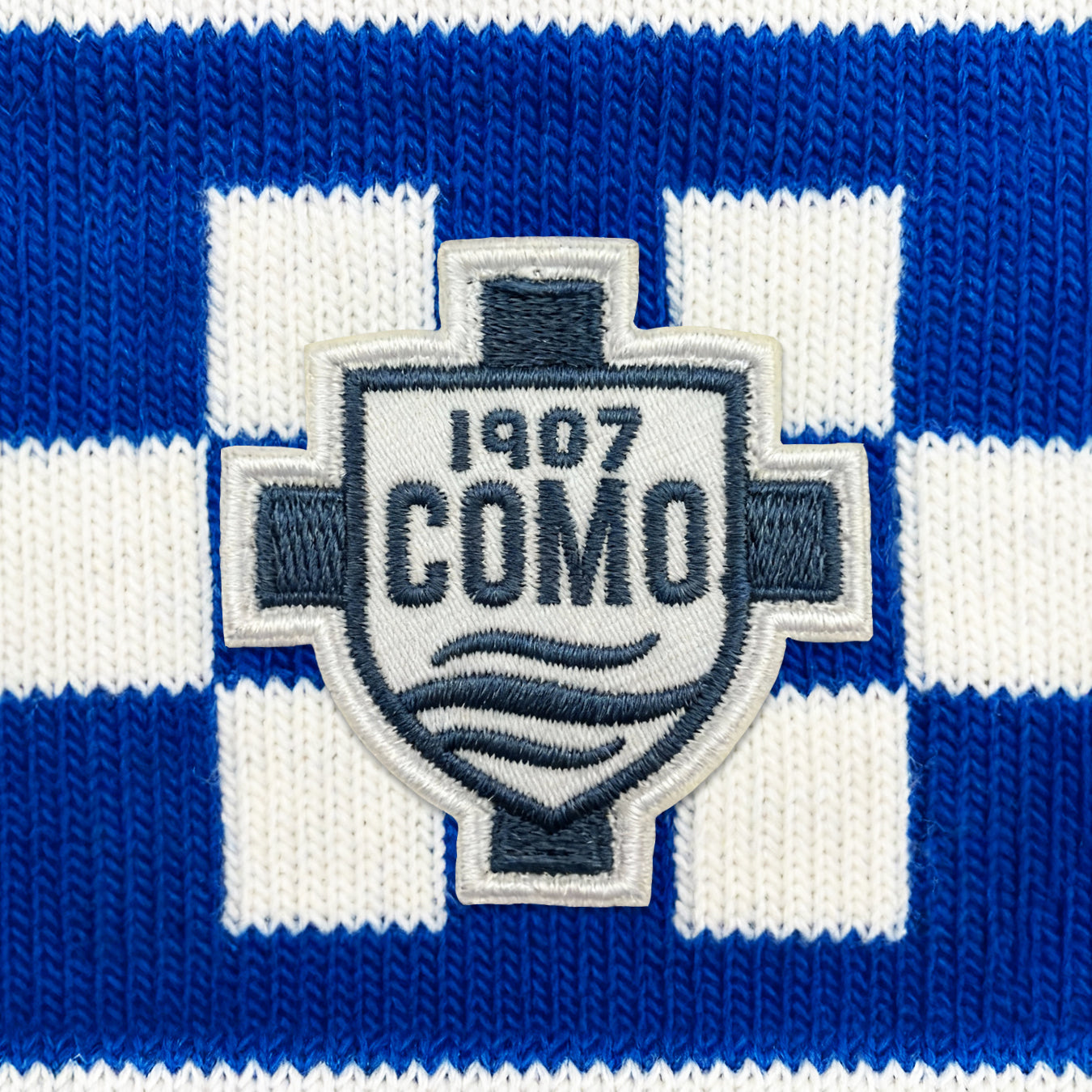 Como 1907 Beanie Scacchi Blu Royal