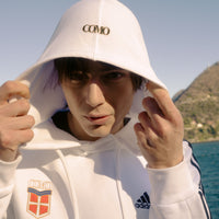 Felpa Bianca Con Cappuccio Crest Adidas X Como 1907