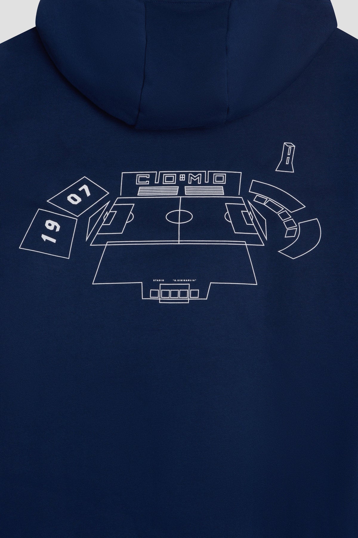 Felpa Navy Con Cappuccio Stadio Distinti Adidas X Como 1907