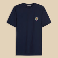 Navy “Filo di Scozia” Round Neck T-Shirt