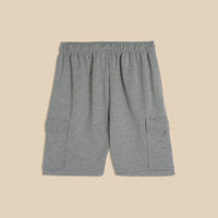 Grey Cotton Training Cargo Shorts