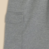 Grey Cotton Training Cargo Shorts