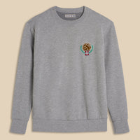 Grey Cotton Training Crew Neck Sweatshirt