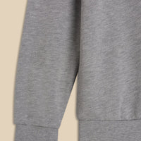 Grey Cotton Training Crew Neck Sweatshirt