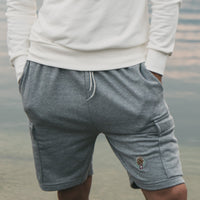 Grey Cotton Training Cargo Shorts